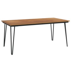 Table de jardin avec pieds épingle à cheveux 180x90x75 acacia 
