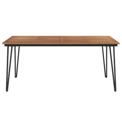 Table de jardin avec pieds épingle à cheveux 180x90x75 acacia 