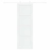 Porte coulissante avec kit de matériel blanc 73,5x211 cm en pin massif 