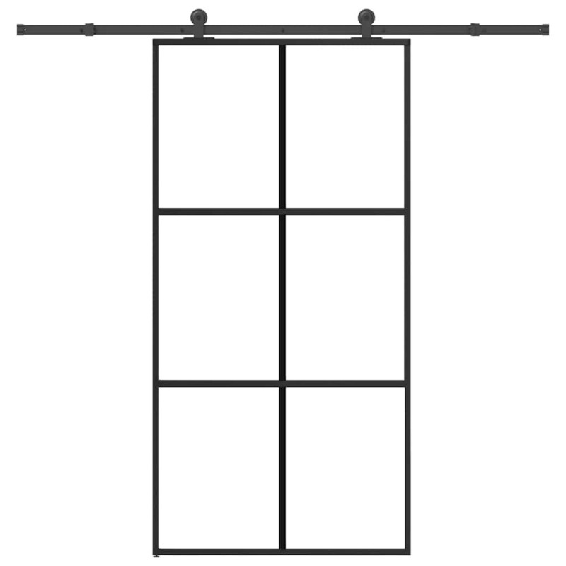 Porte coulissante et quincaillerie ESG verre et aluminium 