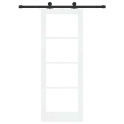 Porte Coulissante avec Kit de Matériel 'ORKDAL'Blanche 73.5 x 198.5 cm 