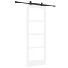 Porte Coulissante avec Kit de Matériel 'ORKDAL'Blanche 73.5 x 198.5 cm 