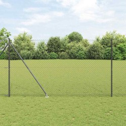 Clôture en Chaînes Gris 1.5 x 25 m Acier 