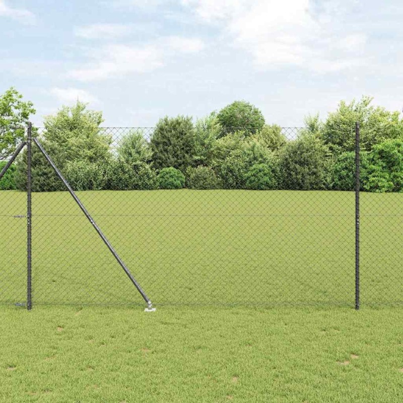 Clôture en Chaînes Gris 1.5 x 25 m Acier 