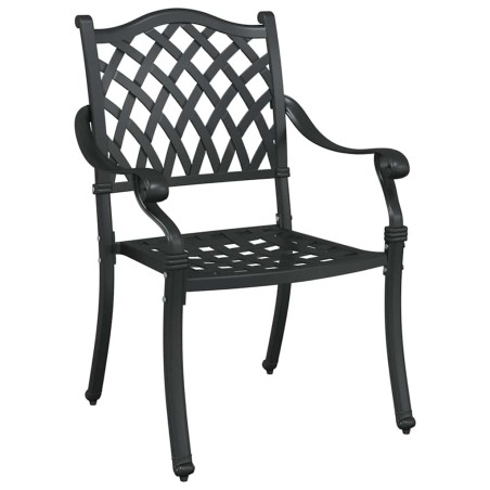 Chaises d'extérieur Noir Aluminium 56 x 55 x 92,5 cm Solide 