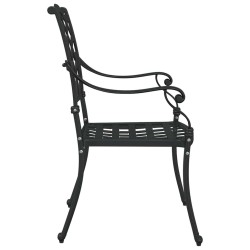 Chaises d'extérieur Noir Aluminium 56 x 55 x 92,5 cm Solide 