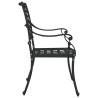 Chaises d'extérieur Noir Aluminium 56 x 55 x 92,5 cm Solide 