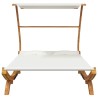 Lit repos avec auvent 165x203x138 cm Bois courbé massif Crème 