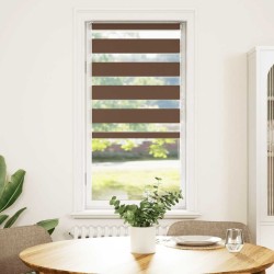 Store zèbre marron 55x150 cm largeur du tissu 50,9 cm polyester 