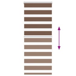 Store zèbre marron 55x150 cm largeur du tissu 50,9 cm polyester 