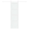 Porte coulissante avec set de matériel blanc 61x198,5 cm bois massif en pin 