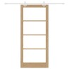 Porte coulissante avec quincaillerie 93x211 cm en pin massif 