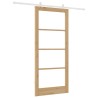 Porte coulissante avec quincaillerie 93x211 cm en pin massif 