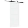 Porte coulissante avec kit de matériel Blanche 93x211 cm Bois massif Pin 