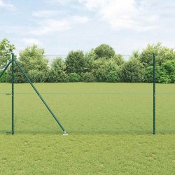 Clôture Hexagonale Verte 1,6x25 m en Acier 