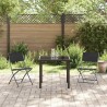 Set de mobilier de jardin , 3 pièces en textilène noir et acier. 