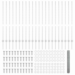 Poteaux de clôture 22 pcs U-Channel 120 cm en acier galvanisé 