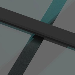 Porte coulissante noir 90x205 cm verre trempé aluminium 