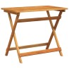 Ensemble Bistro Pliable 5 Pièces avec Coussins en Bois Massif d'Acacia 