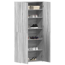 Armoire à chaussures Gris Sonoma 80x35,5x180 cm Bois d'ingénierie 