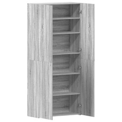 Armoire à chaussures Gris Sonoma 80x35,5x180 cm Bois d'ingénierie 