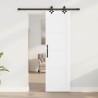 Porte Coulissante avec Ensemble de Quincaillerie "ORKDAL" Bois de Pin Solide Blanc 