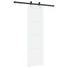 Porte Coulissante avec Ensemble de Quincaillerie "ORKDAL" Bois de Pin Solide Blanc 