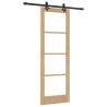 Porte coulissante avec kit matériel 73,5x211 cm Bois massif de pin 