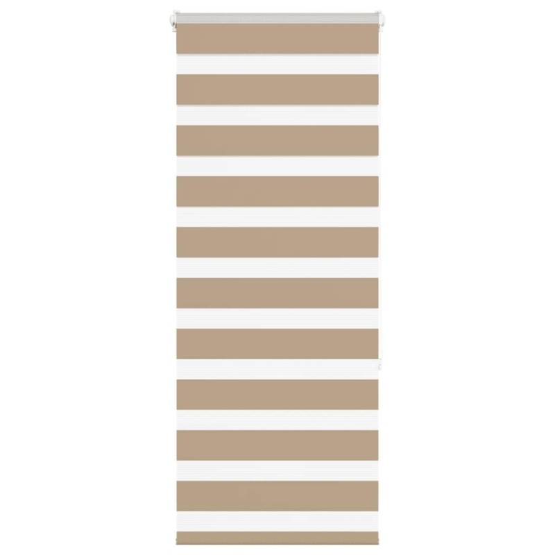 Store zèbre marron sable largeur du tissu 50,9 cm polyester 