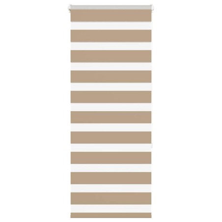 Store zèbre marron sable largeur du tissu 50,9 cm polyester 