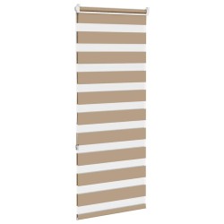 Store zèbre marron sable largeur du tissu 50,9 cm polyester 
