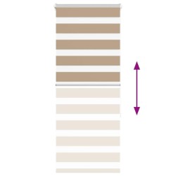 Store zèbre marron sable largeur du tissu 50,9 cm polyester 