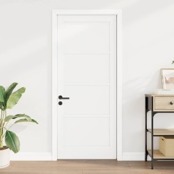 Porte Intérieure 'ORKDAL'Blanche 83x202x4 cm Bois Massif Pin 