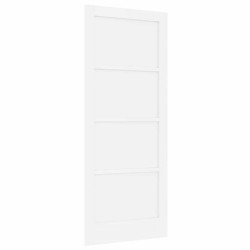 Porte Intérieure 'ORKDAL'Blanche 83x202x4 cm Bois Massif Pin 