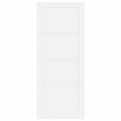Porte Intérieure 'ORKDAL'Blanche 83x202x4 cm Bois Massif Pin 