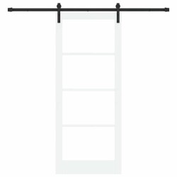 Porte coulissante avec kit de quincaillerie 'ORKDAL'Blanche 86x211 cm 