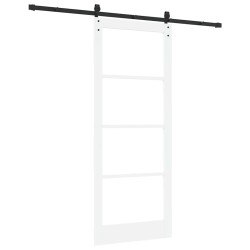 Porte coulissante avec kit de quincaillerie 'ORKDAL'Blanche 86x211 cm 