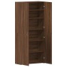 Cabinet à chaussures en chêne marron 80x35,5x180 cm en bois reconstitué 