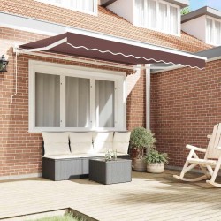 Auvent Rétractable Marron 250x200 cm 