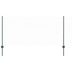 Poteaux de clôture 11 pcs U-Channel vert 100 cm en acier 