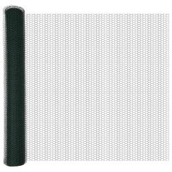 Poteaux de clôture 11 pcs U-Channel vert 100 cm en acier 