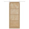 Porte Coulissante avec Kit Matériel 93x232 cm Bois Massif de Pin 