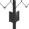Set de Clôture de Jardin Pack de 2 Gris Acier Galvanisé 