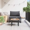 Ensemble de canapés de jardin 2 pièces avec coussins anthracite pour une personne 