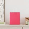 Sacs en papier 50 pcs avec poignées rose 18x8x22 cm 