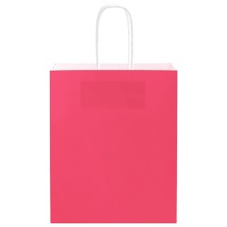 Sacs en papier 50 pcs avec poignées rose 18x8x22 cm 
