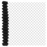 Jeu de Poteaux de Clôture Gris 1.5 x 10 m 
