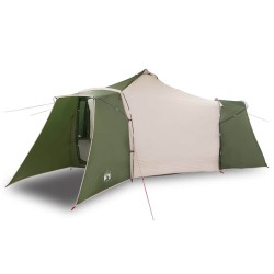Tente Tipi Familiale Verte pour 8 Personnes Imperméable 