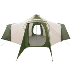 Tente Tipi Familiale Verte pour 8 Personnes Imperméable 