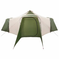 Tente Tipi Familiale Verte pour 8 Personnes Imperméable 